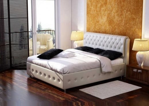 Кровать из экокожи КН-353